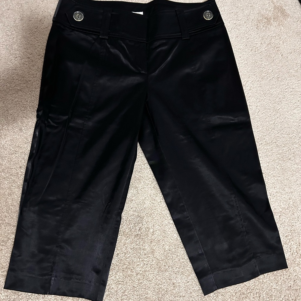 Cache Black Satin Capris